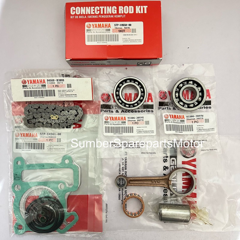 Jual Paket komplit Stang seher + Bearing kruk as + top set + rantai ...