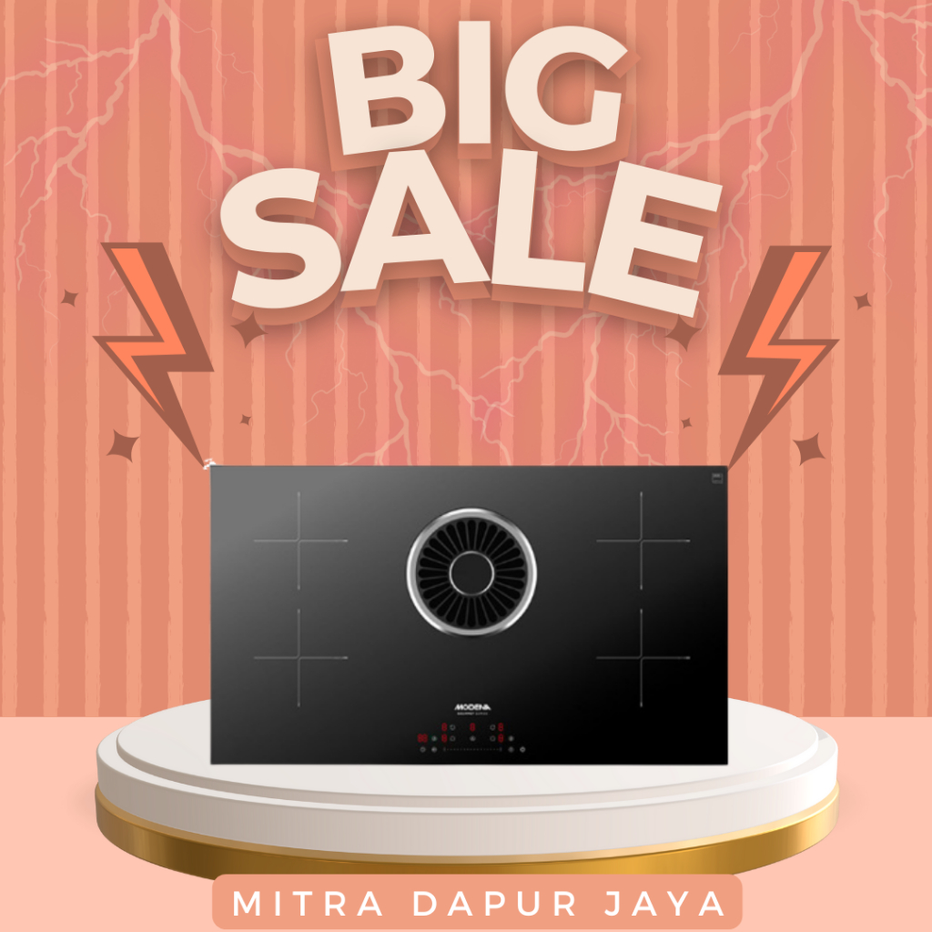 Jual Modena BY 3943 BABK Builtin Hybrid Hob dan Downdraft Hood