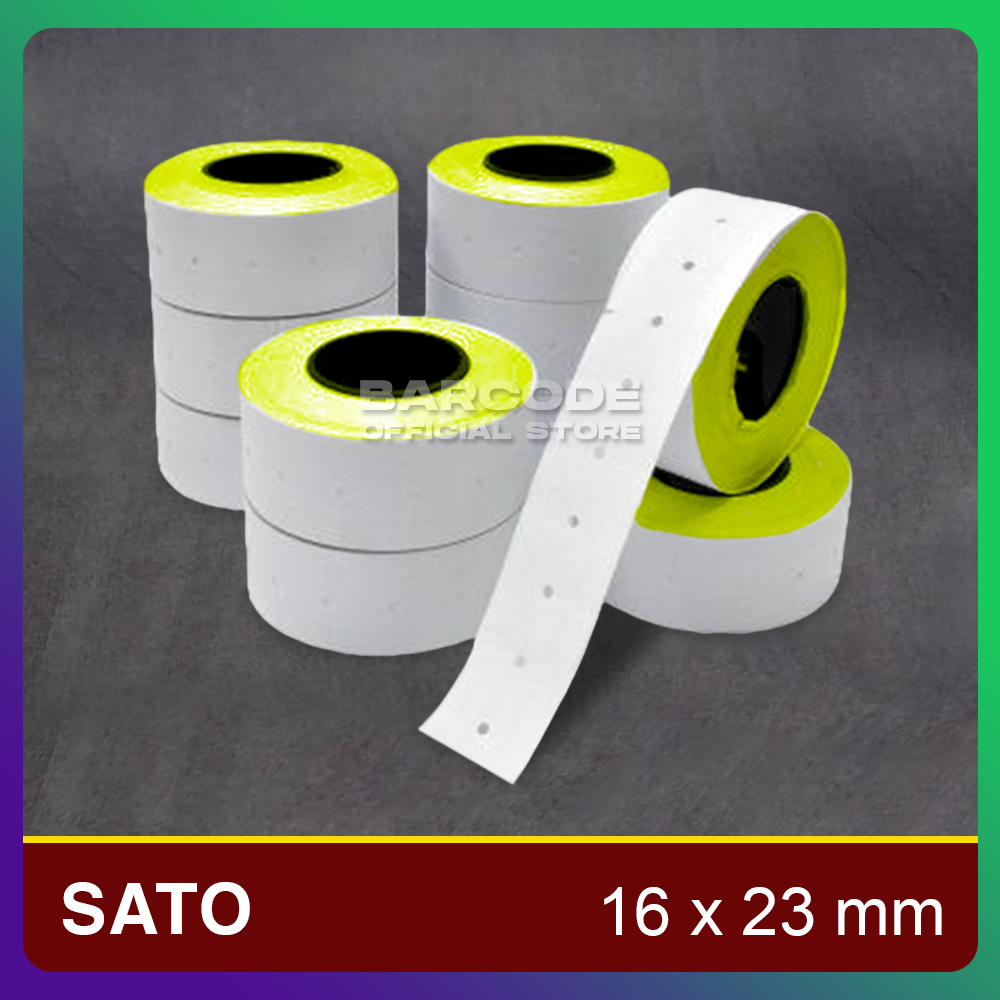 Jual Stiker Harga Sato PB 230 Label Ukuran 16 x 23mm 1 Line Warna ...