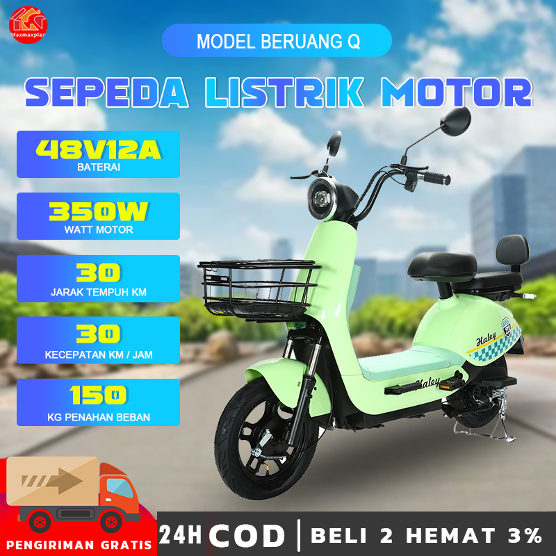Jual Sepeda Listrik Motor 48v 12ah Sepeda Listrik Dewasa Sepeda Motor Listrik Premium Mewah 0691