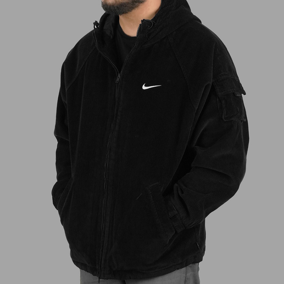 Jual Supreme Nike Arc Corduroy Hooded Jacket Black | Shopee