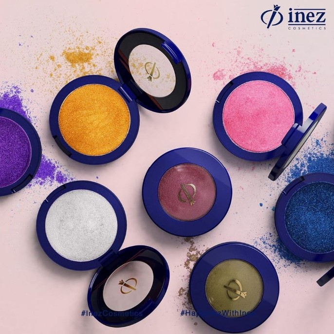 Jual Inez Color Contour Plus Loose Eyeshadow Powder (New Case) Shopee