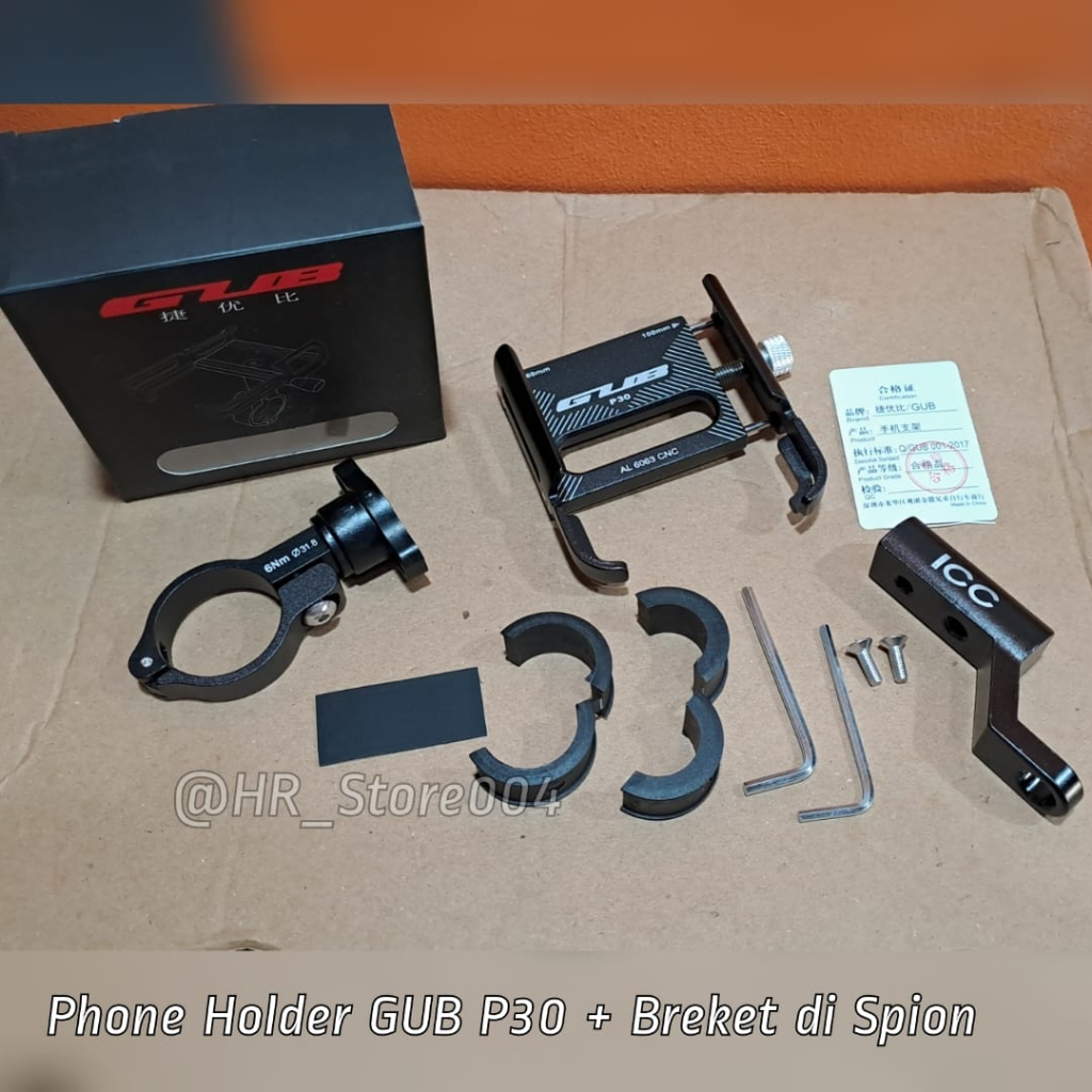 Jual PHONE HOLDER GUB P30 ALUMINIUM ALLOY HITAM | Shopee Indonesia