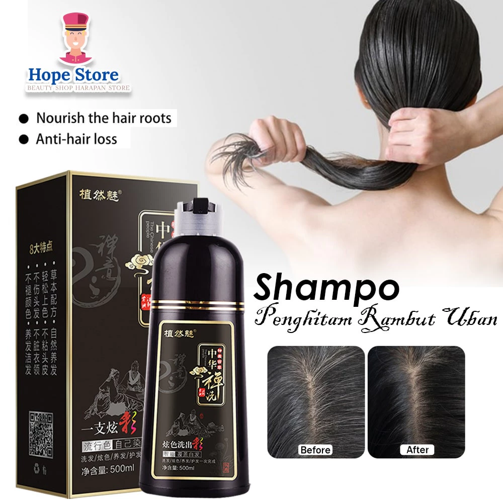 Shampo Penghitam & Penutup Rambut Uban Bahan Alami Herbal | AutoStock