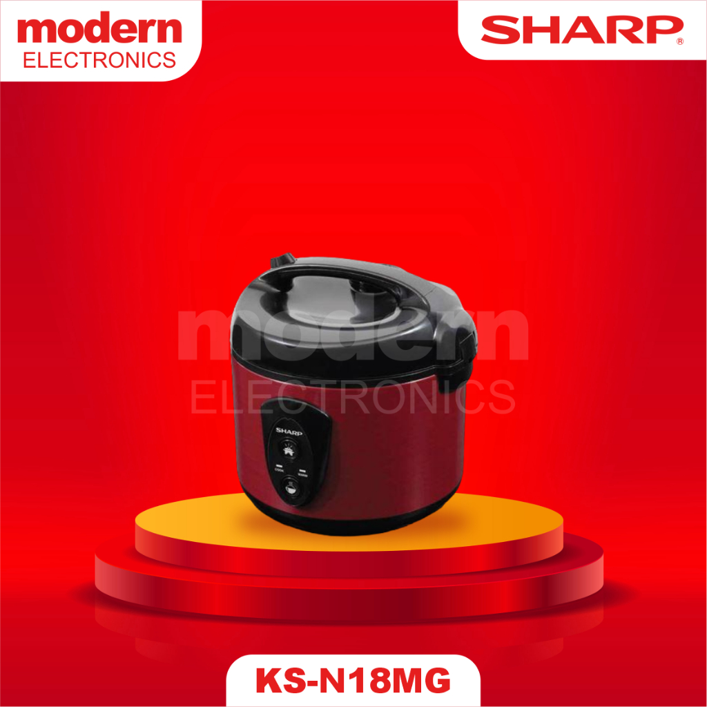Jual SHARP Rice Cooker KSN18MGRD (1.8 Liter) Shopee Indonesia