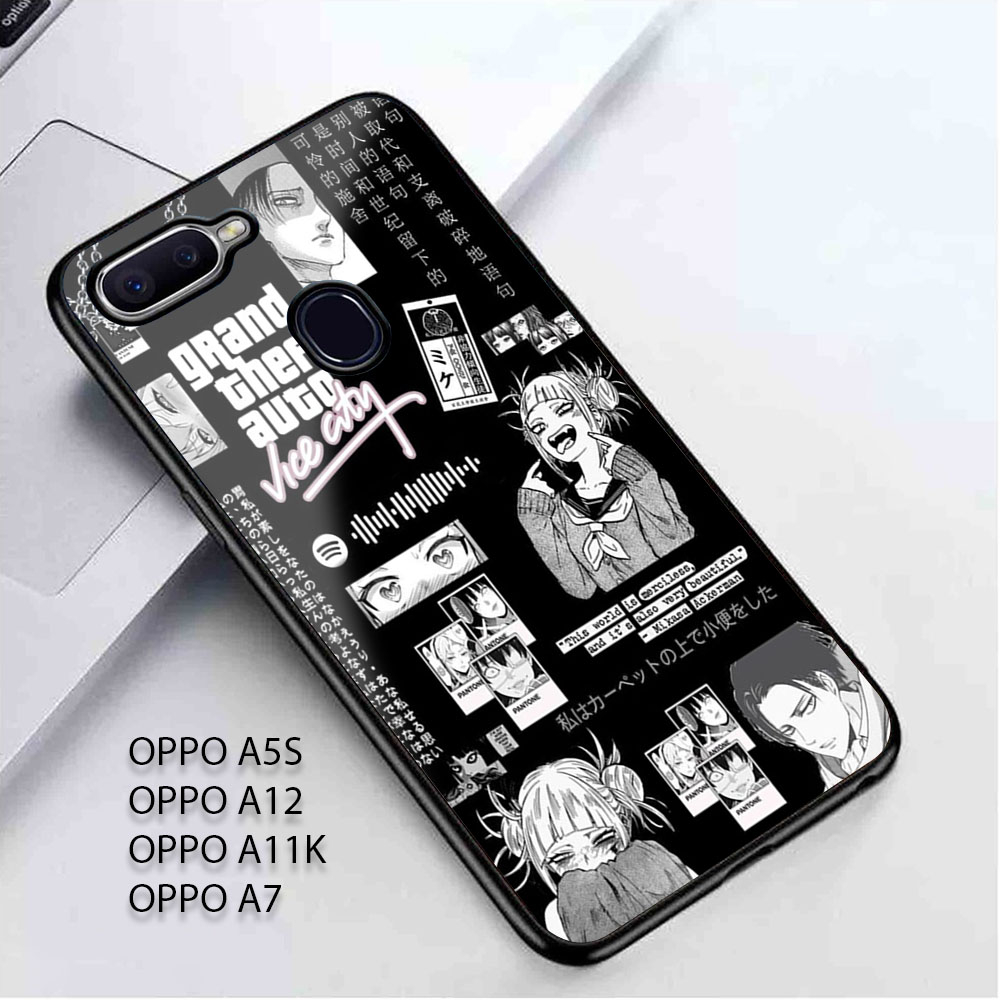 Case OPPO A5s A7 A12 A11K Casing Hp Motif Stiker Hardcase 2D  Glossy Case Kilau Phone Case Hp Glass Handphone Cover