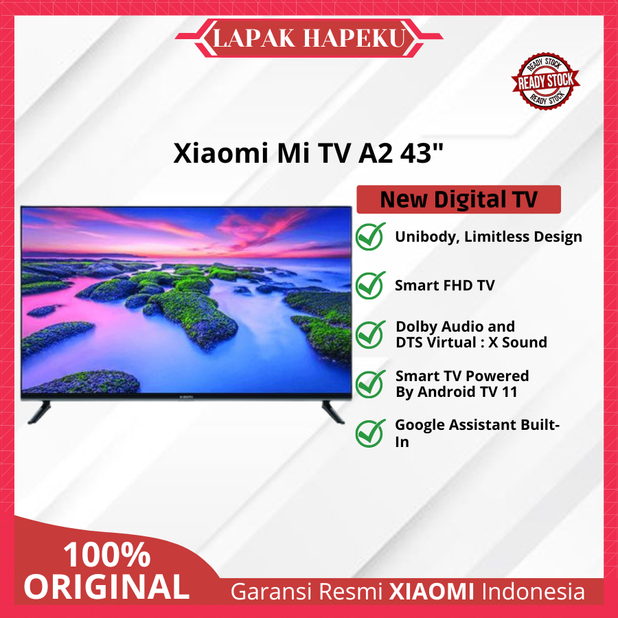 Jual Xiaomi Mi TV A2 Smart FHD TV 43" Android TV Dolby Audio Garansi ...
