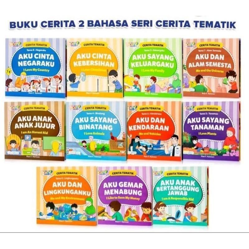 Jual Buku cerita 2 bahasa seri cerita tematik untuk anak anak bergambar ...