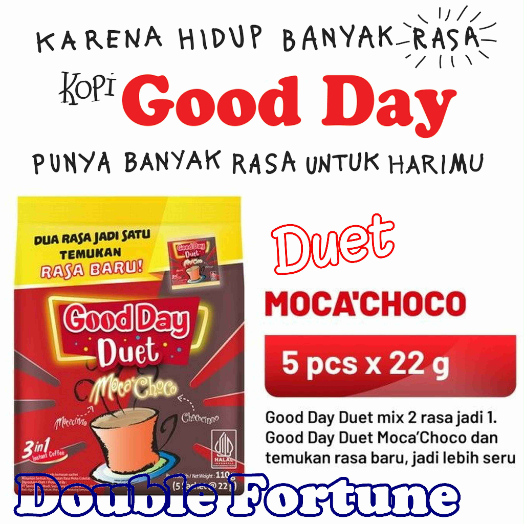 Jual GOOD DAY DUET MOCO'CHOCO 110gr (5 saset @22gr ) KOPI INSTANT ...