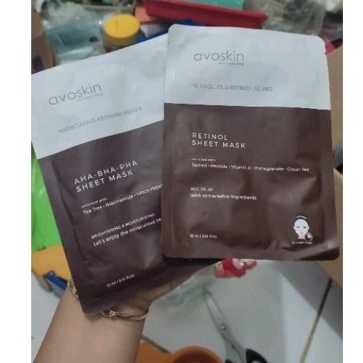 Jual AVOSKIN SHEET MASK AHA-BHA /RETINOL | Shopee Indonesia
