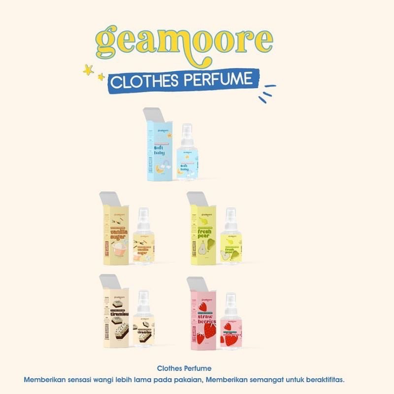 Jual GEAMOORE CLOTHES PARFUME BODY MIST PREMIUM | Shopee Indonesia