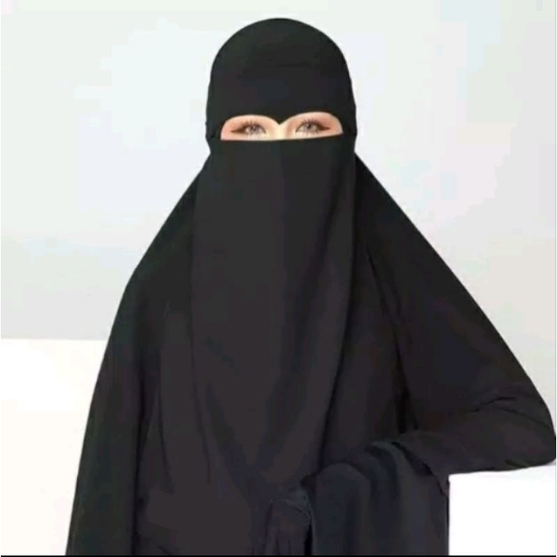 Jual Niqob Niqab Bandana Elang Niqab Eagle Polos Hitam Cadar Murah Fashion Muslimah