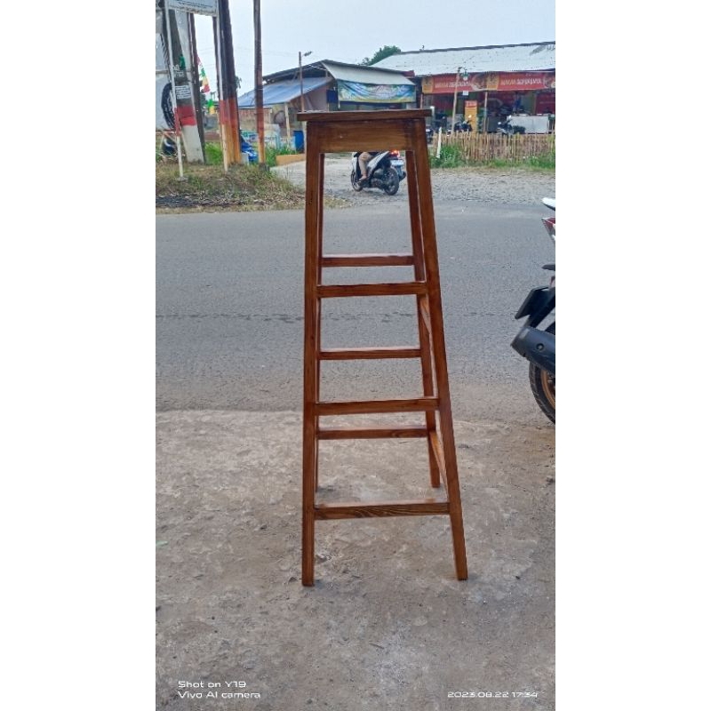 Jual Bangku kayu bangku tangga tinggi 120cm | Shopee Indonesia