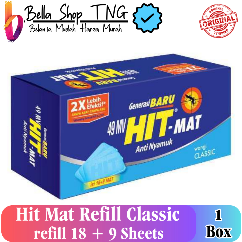 Jual HIT Mat Classic Obat Nyamuk Elektrik 18 + 9 Sheets | Shopee Indonesia