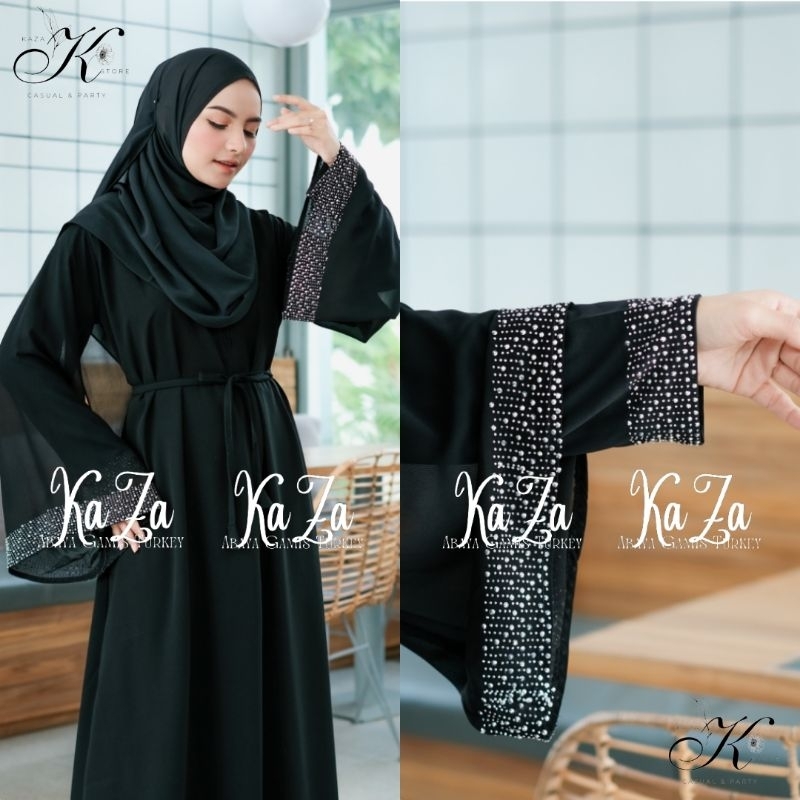 Jual Busana Muslim Abaya Turkey Swarovski Dubai Dress Maxi Busui Arab ...