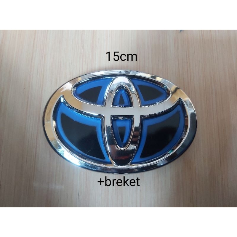 Jual Logo Emblem Toyota Hybrid Hitam Biru Cm Shopee Indonesia