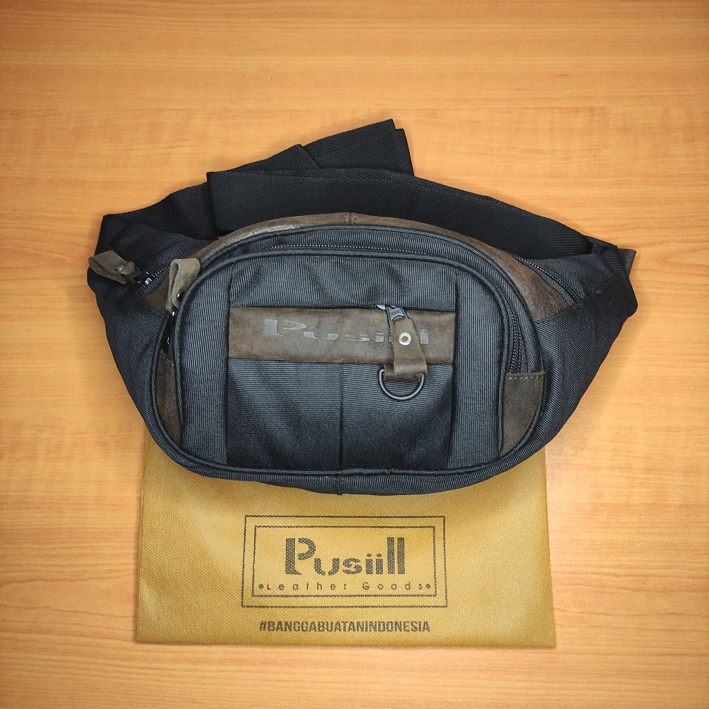 Jual Waistbag Brand Lokal Pusiill/Bahan Cordura Nylon Kombinasi Kulit ...