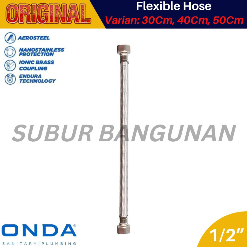 Jual Onda Flexible Hose Selang Fleksibel 25 30 40 50 Cm Toilet Wc Stainless Shopee Indonesia 5106