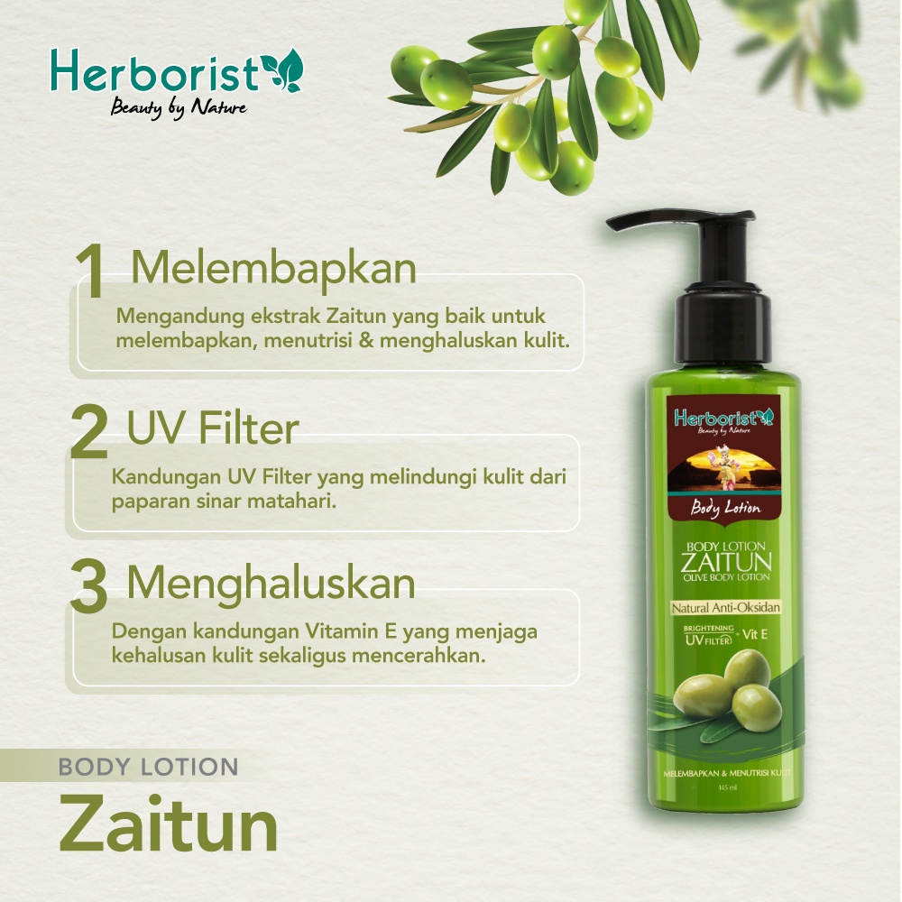 Jual Herborist Body Lotion Zaitun 145ml / herboris handbody herboris Shopee Indonesia