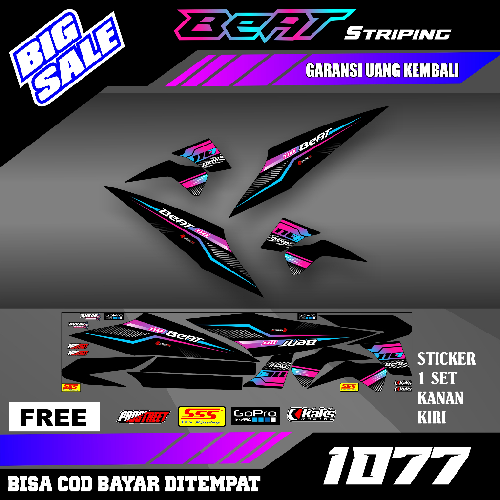 Jual Striping Beat Karbu Carbu Tahun 2008 2009 2010 2011 2012 Setiker ...