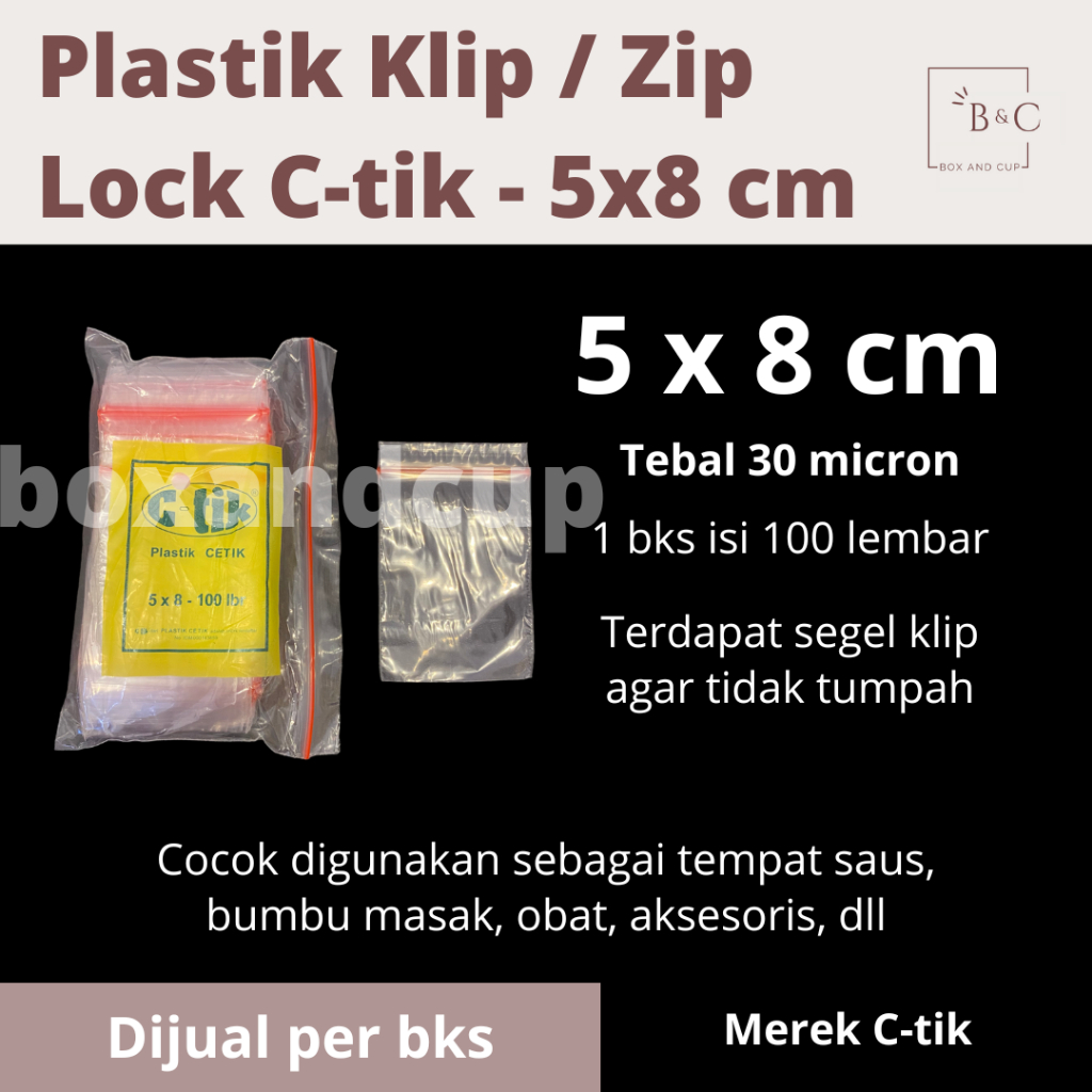 Jual Plastik Klip Zip Lock Ziplock Plastik Clip Zipper