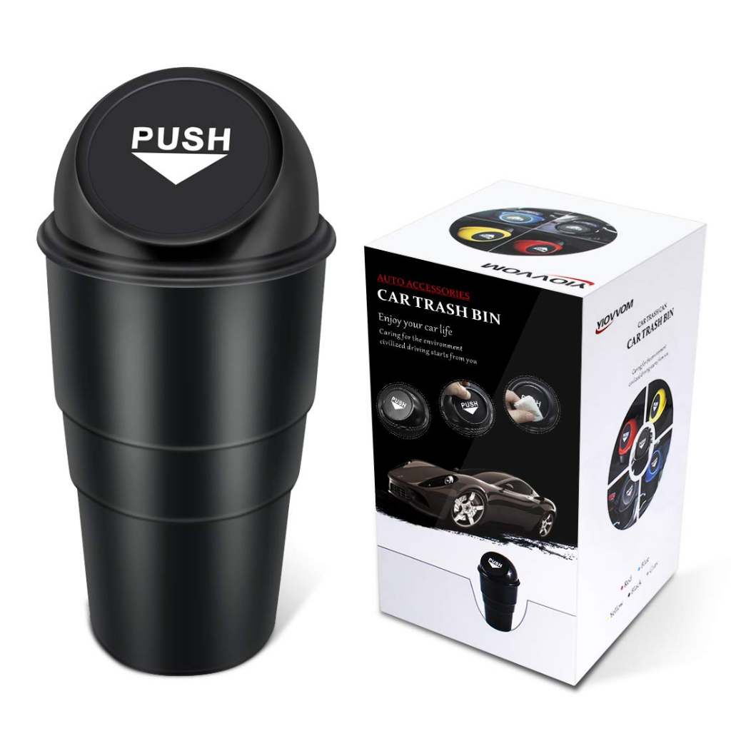 Tempat Tong Sampah Mobil Push Cup Holder Premium High Quality Alat Kebersihan Mobil