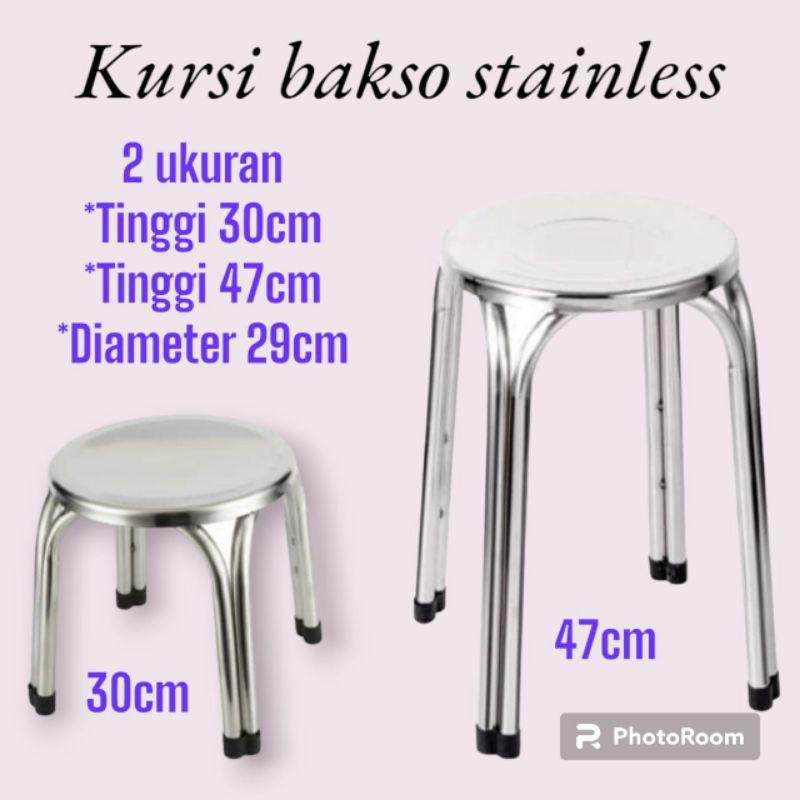 Jual Bangku Bakso Kursi Stainless Steel Kursi Bulat Kursi Santai