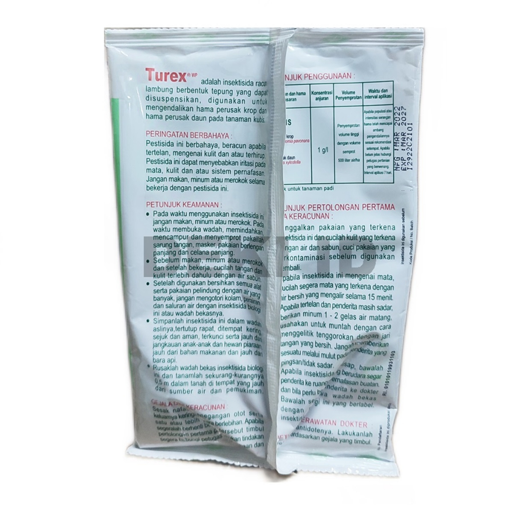 Jual Turex WP 100 gr Bio Insektisida Organik Agen Hayati Bacillus T ...