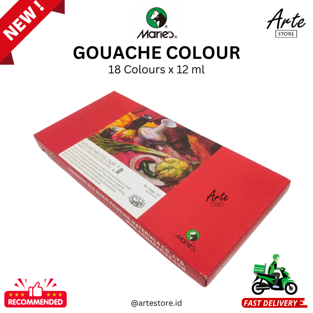 Jual Maries Gouache Color Set 18 Warna Shopee Indonesia