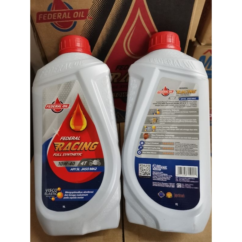 Jual oli/oil federal racing 1 liter buat motor 4 tak | Shopee Indonesia