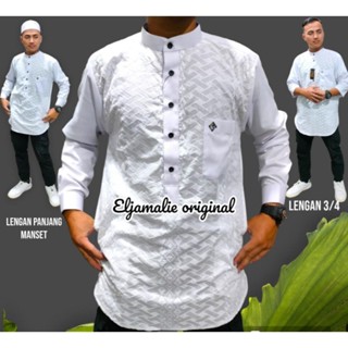 ZAVIR ABU TUA SERIES ORIGINAL BY KATSAE - kaos Koko polos Kurta pakistan  pria Dewasa Kerah v neck nek longline