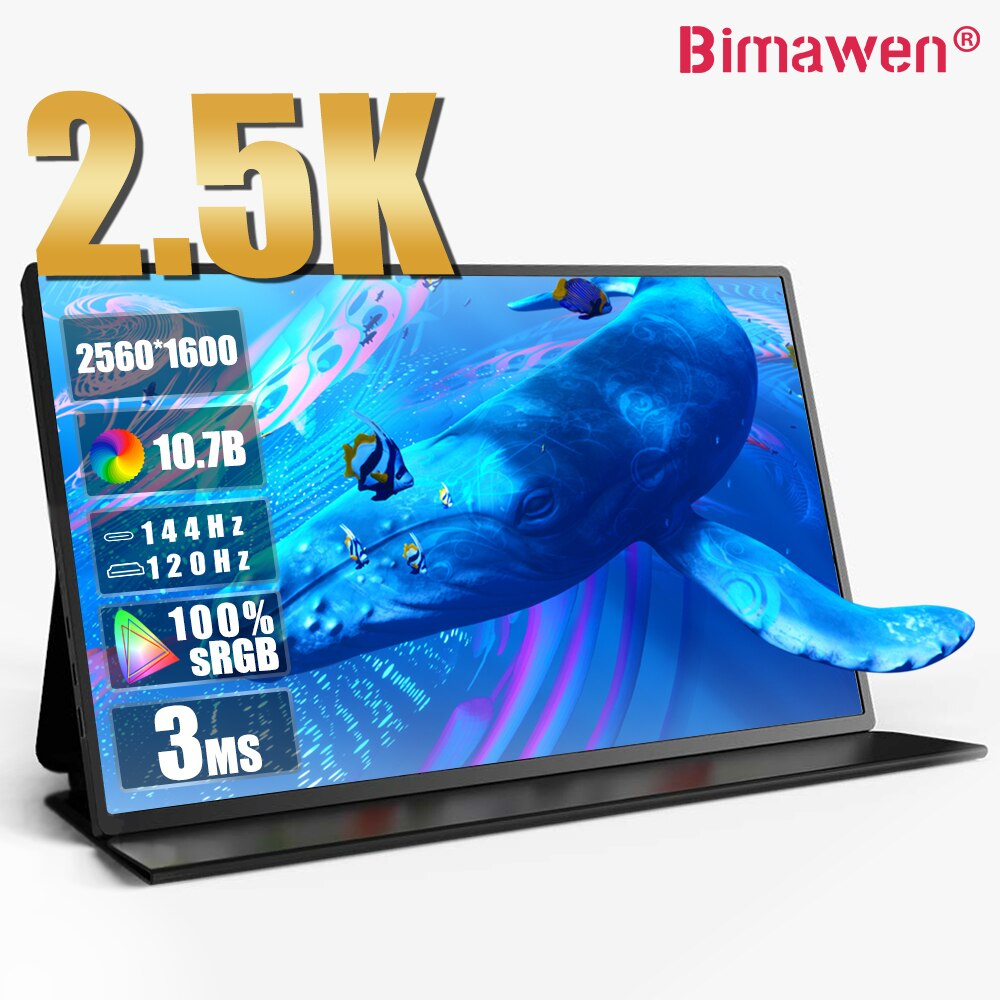 Jual Bimawen 16 Inch 2.5K 144Hz Portable Gaming Monitor USB C 2560X1600