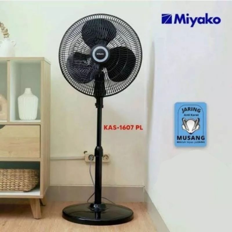 Jual KIPAS ANGIN BERDIRI MIYAKO//STAND FAN MIYAKO - KAS 1607/ KIPAS