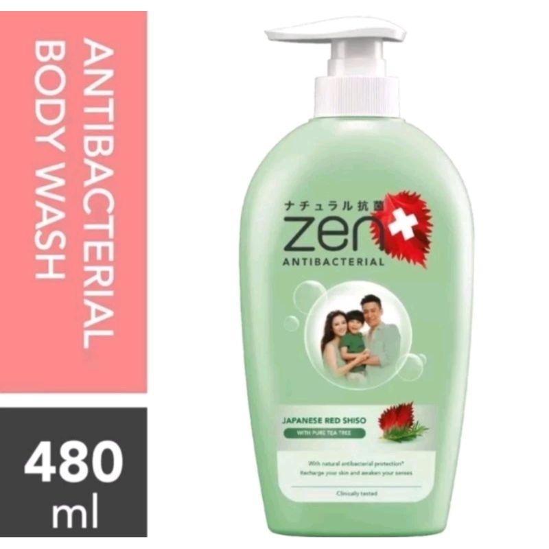 Jual Zen Antibacterial Body Wash Tea Tree pump 480ml Shopee Indonesia