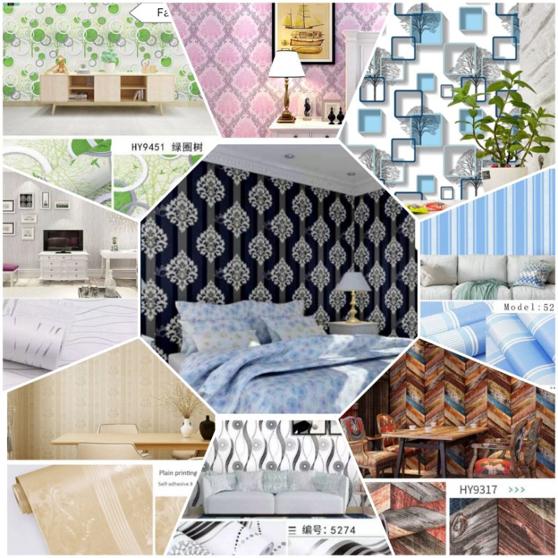 Jual Cod F77 Wallpaper Dinding / Wallpaper Sticker Stiker Dinding