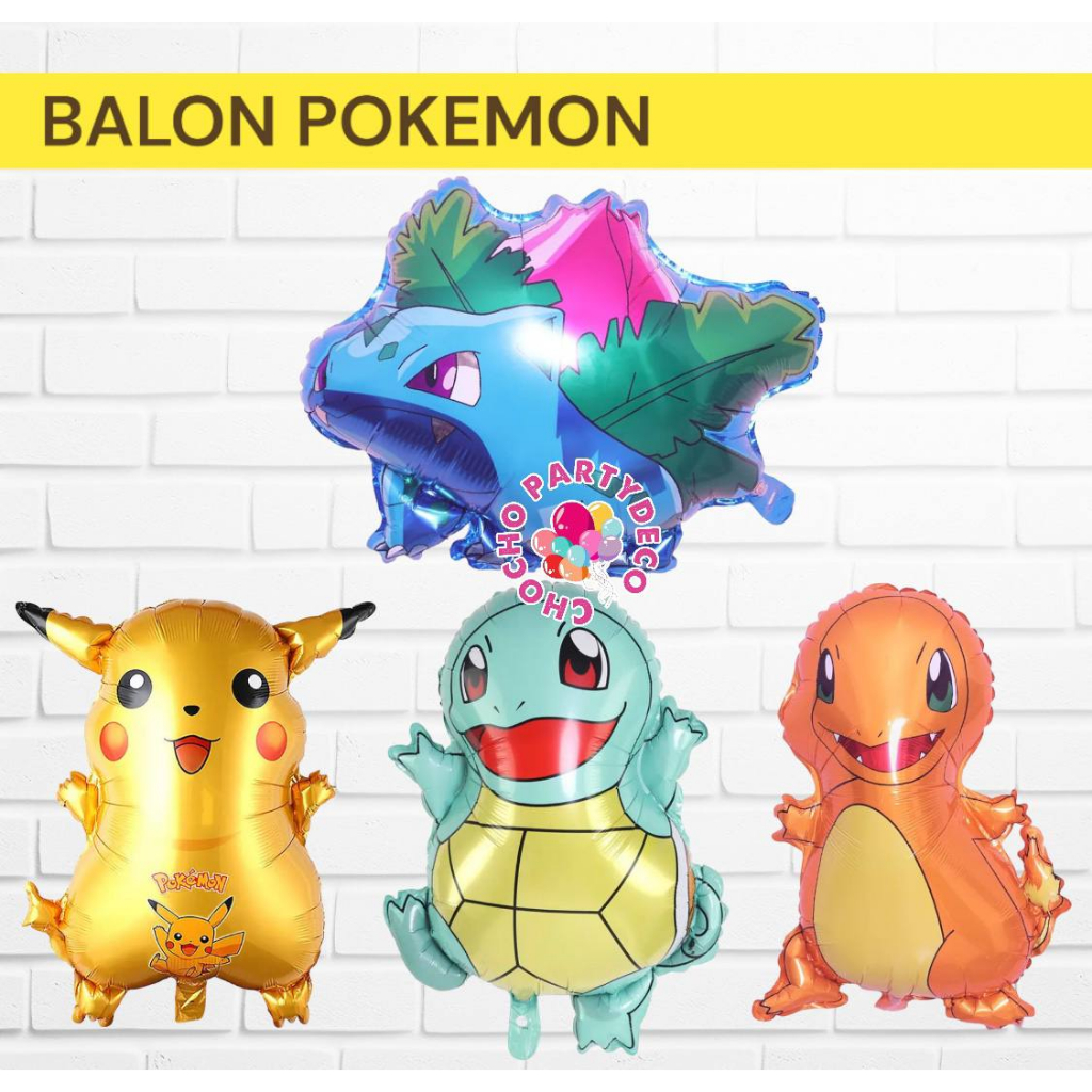 Jual Balon Pokemon - Balon Pikachu - Balon Squirtle - Balon ivysaur ...