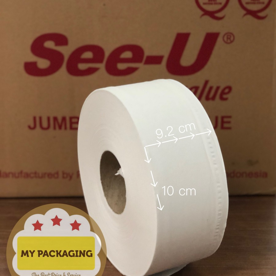 Jual Tissue Toilet Jumbo Roll Tisu Tisue SEE-U 1200 Sheet 2 Ply | 16 ...