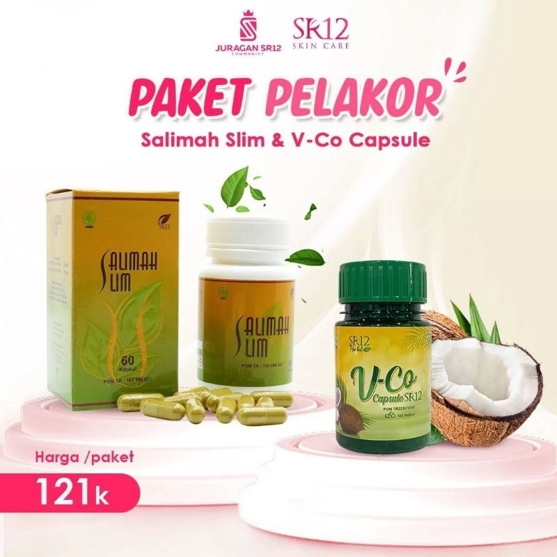 Jual Paket Pelakor Perontok Lemak Kotor Salimah Slim Vco Kapsul Sr12