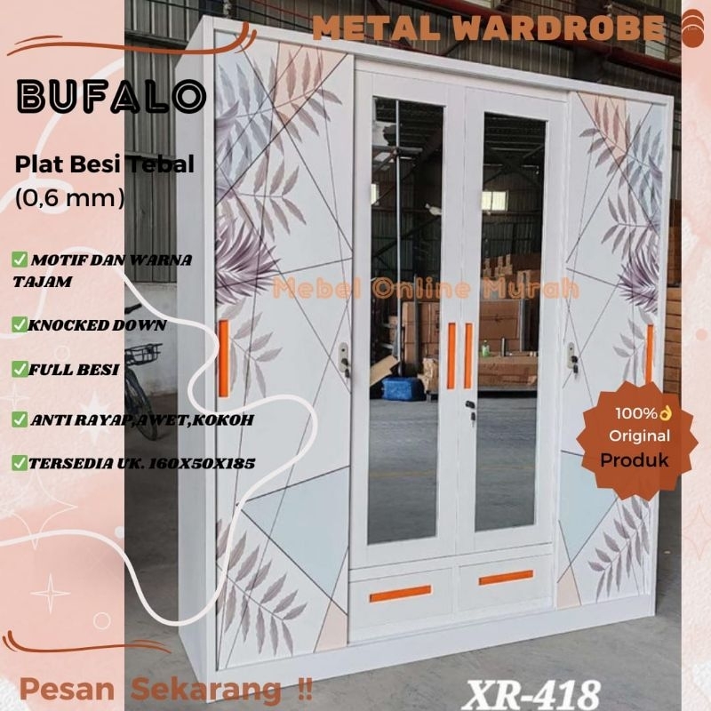 Jual Lemari Baju Besi Sliding Pintu Lemari Pakaian Besi Pintu Geser