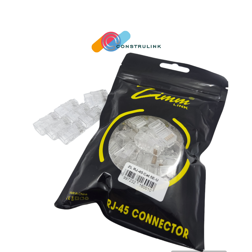 Jual KONEKTOR RJ45 ZIMMLINK UTP CAT5E TRANSPARAN | Shopee Indonesia