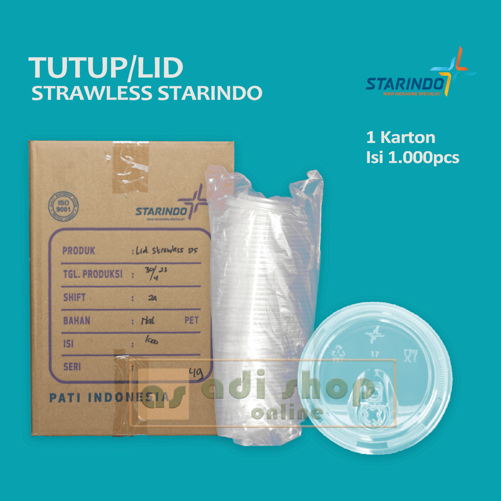 Jual Strawless Lid Pp Tutup Cup Strawless Starindo Lid Isi 1000pcs Shopee Indonesia 6758