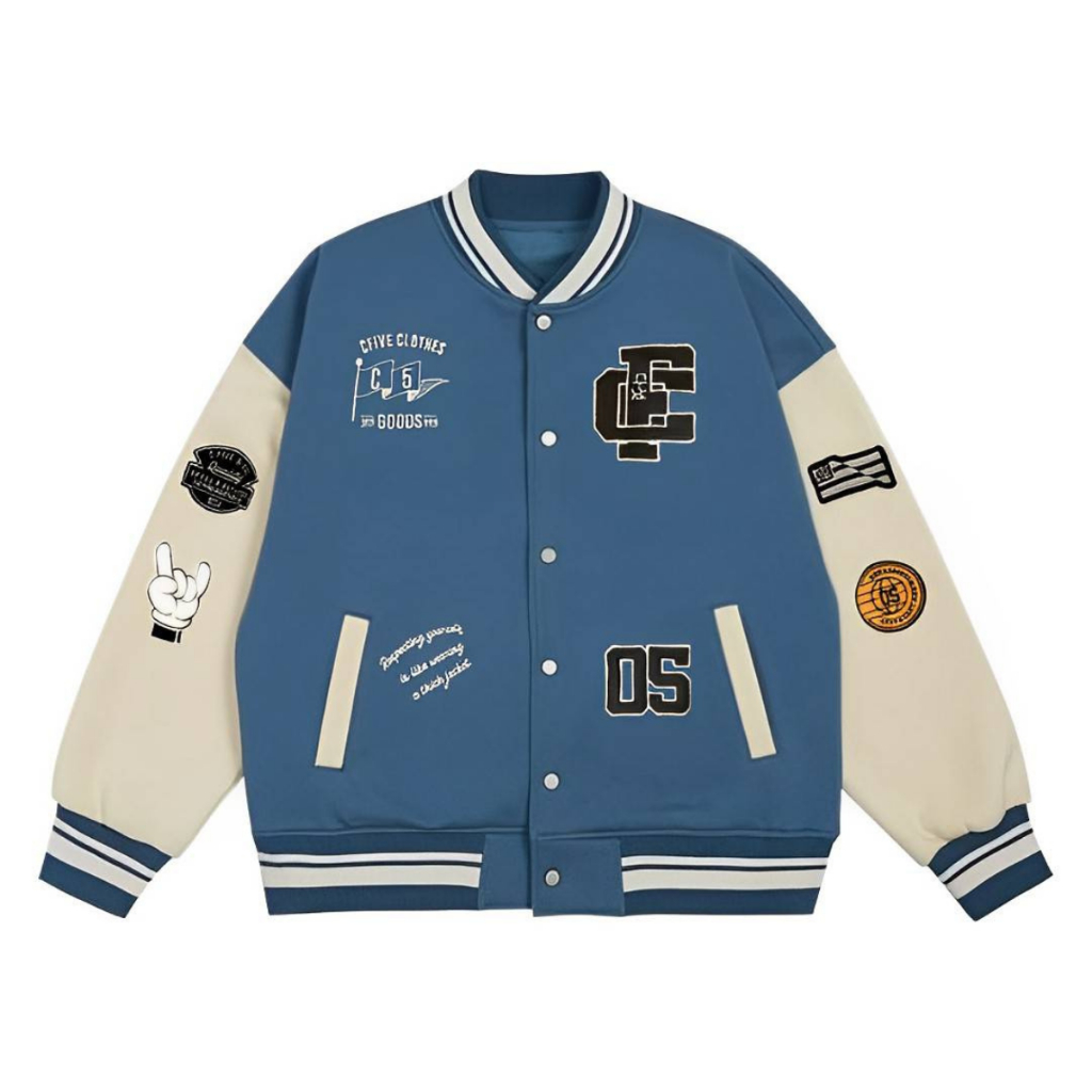 Jaket Baseball Varsity Starightway Full Bordir Varsity Jaket Baseball  Vintage M-XL Pria
