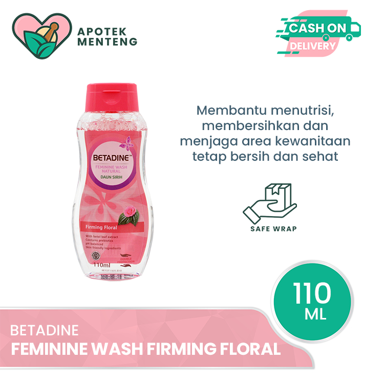 Jual Betadine Feminine Wash Natural Daun Sirih Firming Floral 110 mL