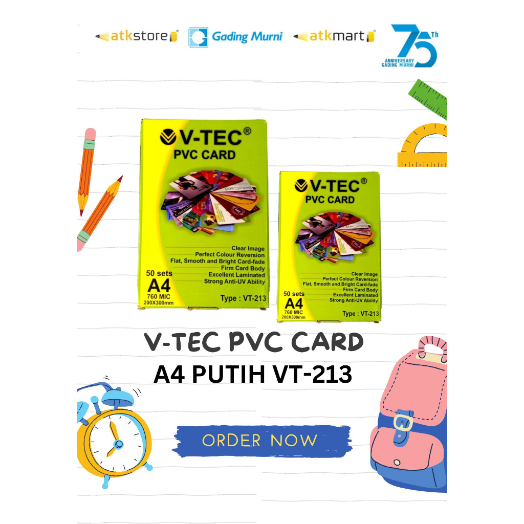 Jual V-tec Plastik PVC Card VT-213 A4 Putih | Shopee Indonesia