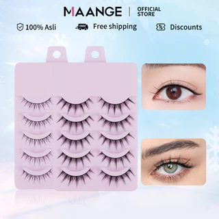MAANGE 5 Pasang Bulu Mata Palsu Alami 3D Peri Putri Komik Pendek Harian Bulu Mata Palsu Alat 1464