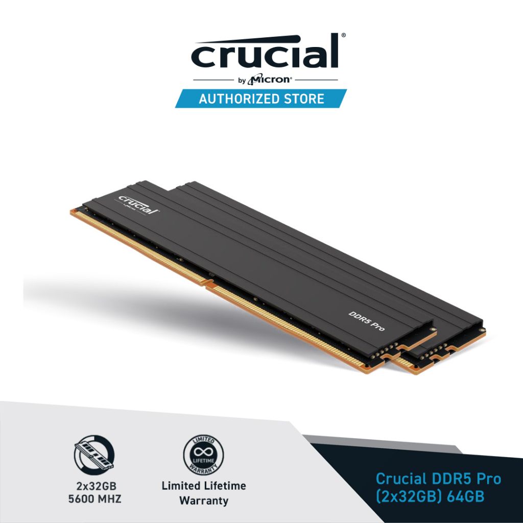 Crucial DDR5 Pro 64GB (2x32GB) 5600MT/s(Crucial Pro RAM Crucial DDR5 Pro 64GB (2x32GB) 5600MT/s(Crucial Pro RAM