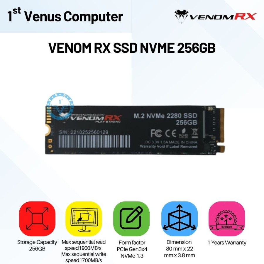 Jual VENOM RX SSD NVME 256GB / MEM04-VNM | Shopee Indonesia