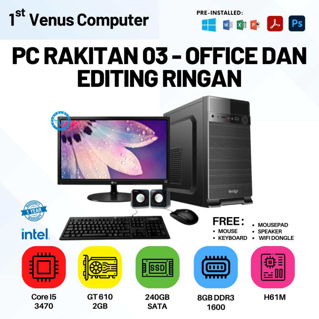 Jual PC RAKITAN 03 - OFFICE DAN EDITING RINGAN / PC RAKITAN OFFICE ...