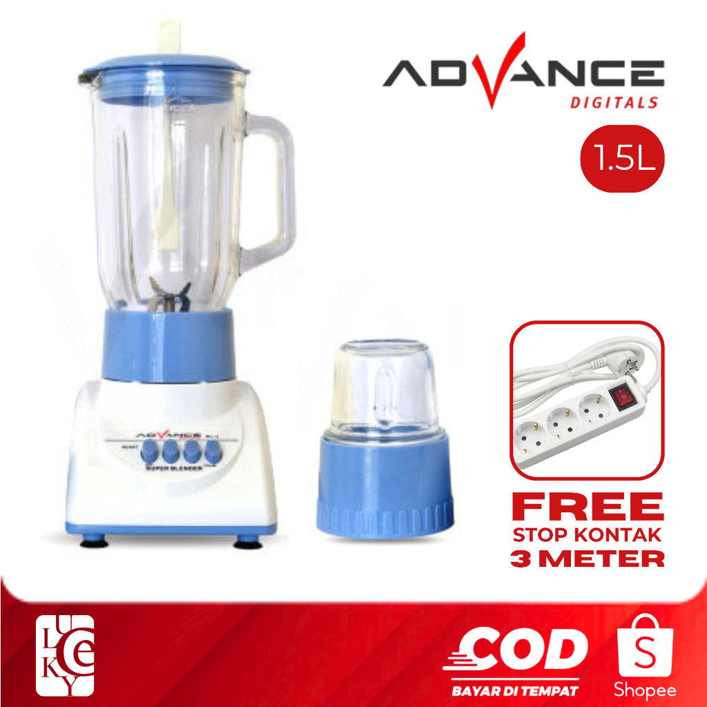 Jual Blender Advance 2 in 1 Kaca BL2 1.5 Liter 3 Kecepatan 250 Watt