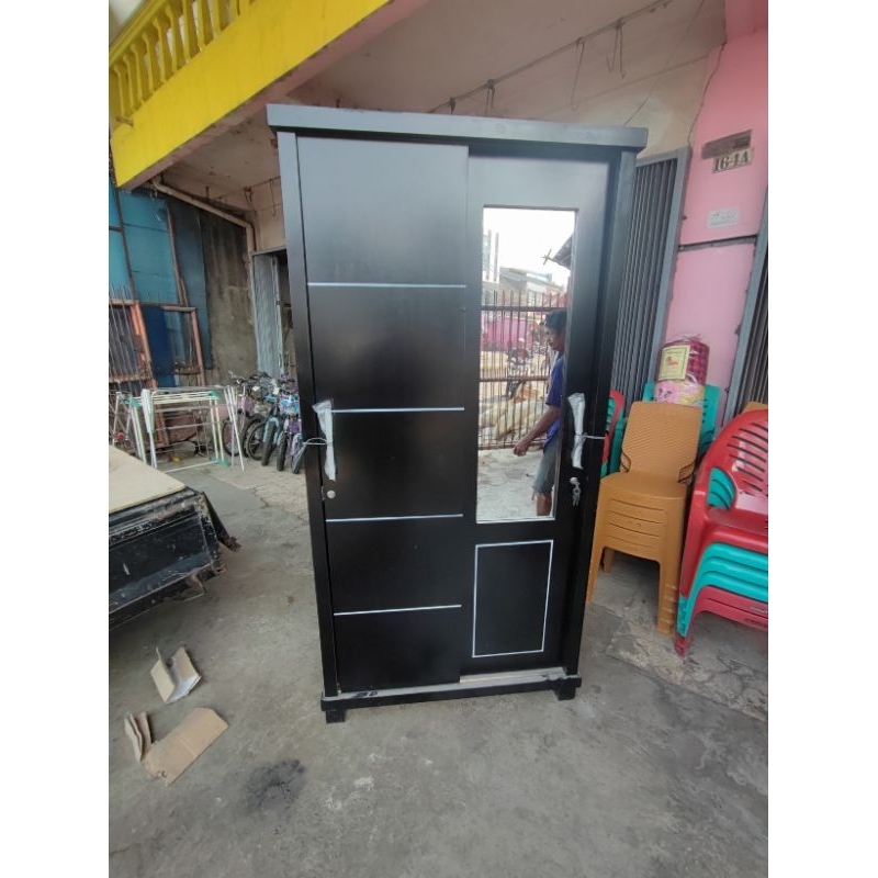 Jual lemari sliding minimalis 2 pintu tebal rapi | Shopee Indonesia